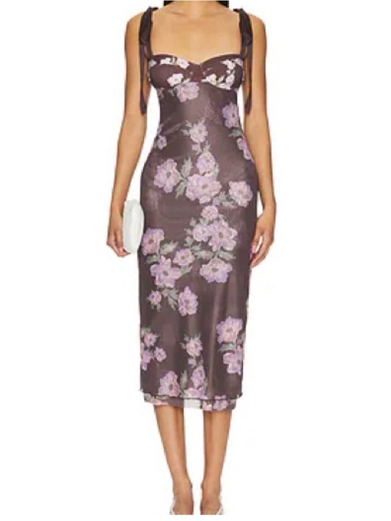 Free People Dresses & Skirts - NWT - Free People Got Glam Brown Midi Dress - Med